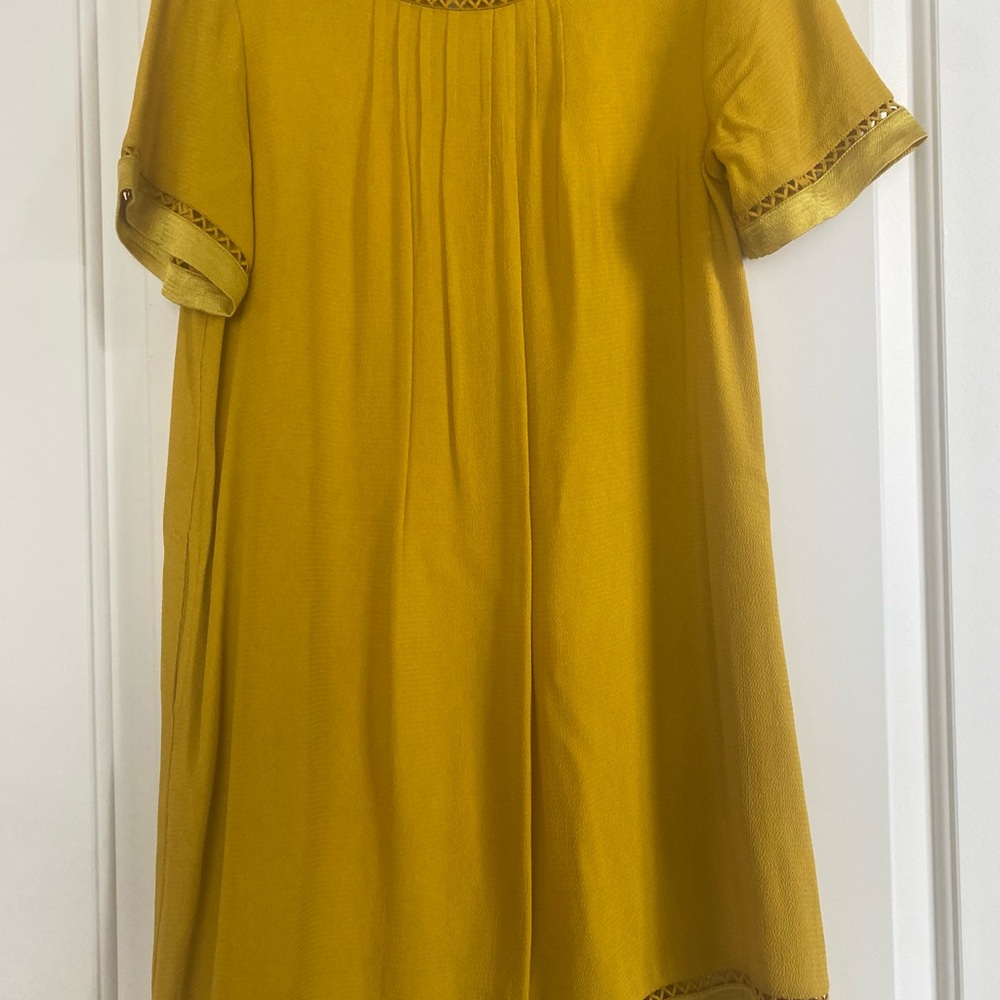 Mustard Yellow Short Sleeve Dress